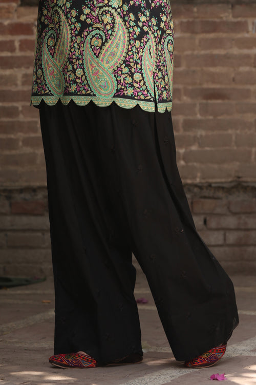 Black Emb Farshi Shalwar