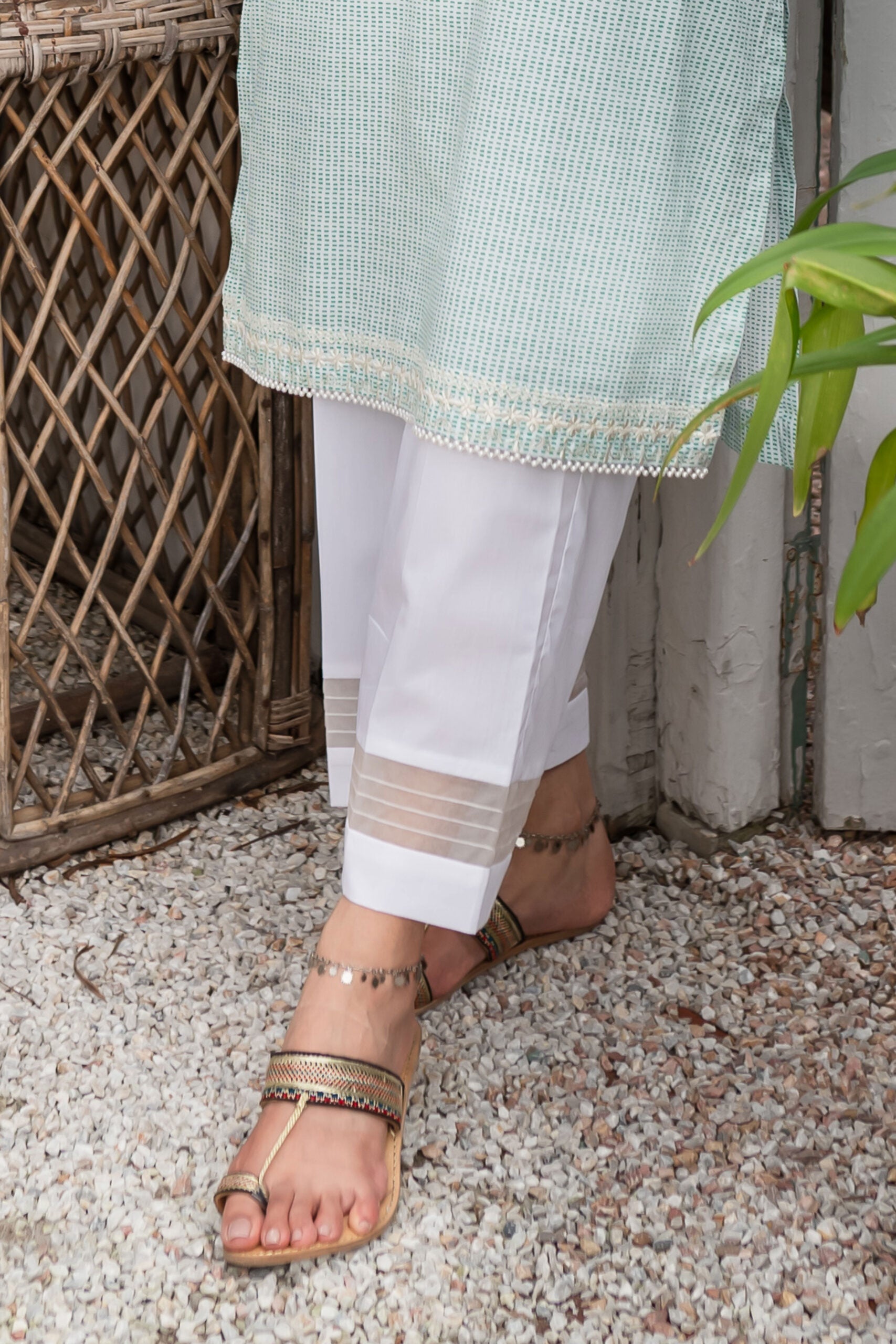 PEARL WHITE TROUSERS