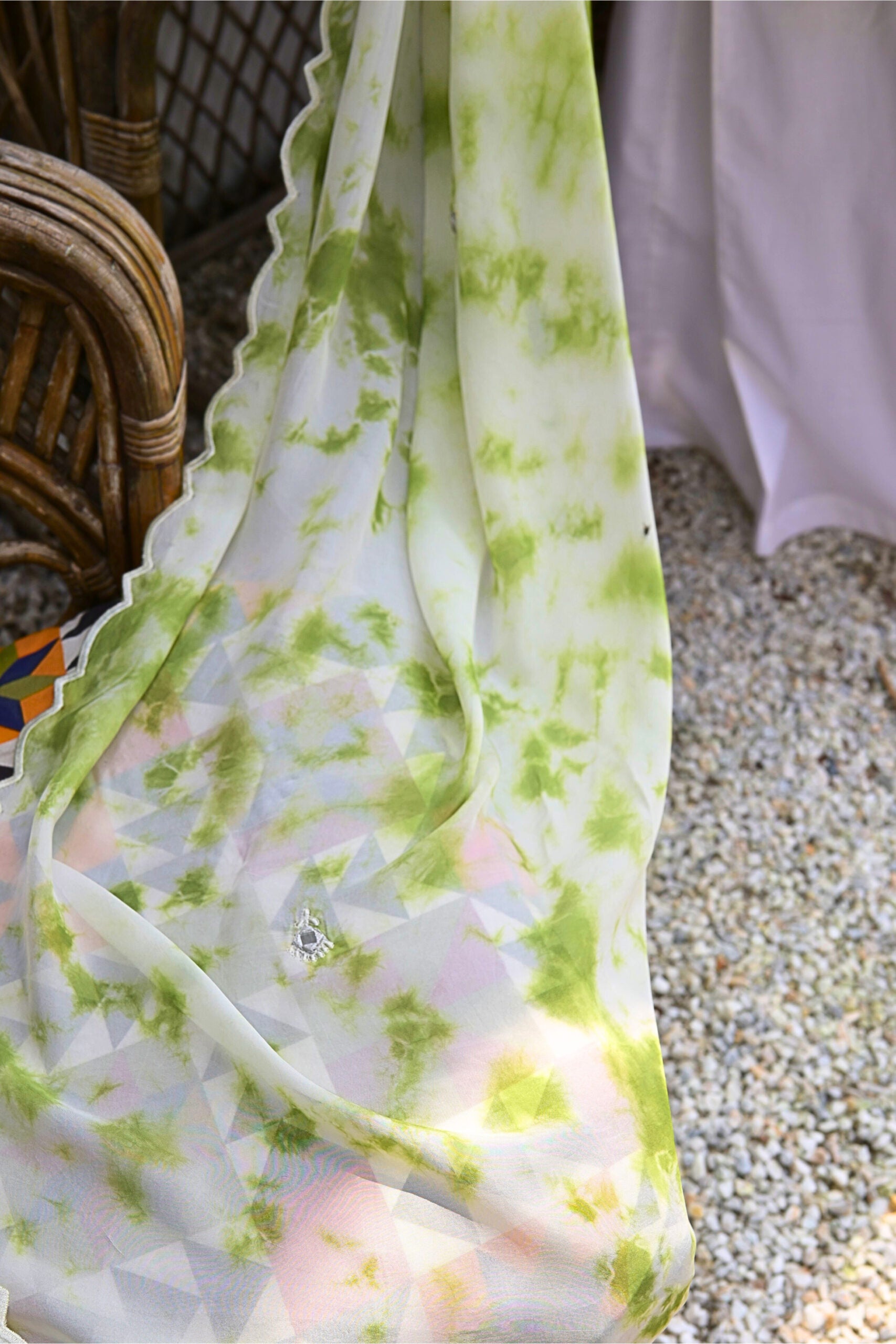 TIE AND DYE DUPATTA