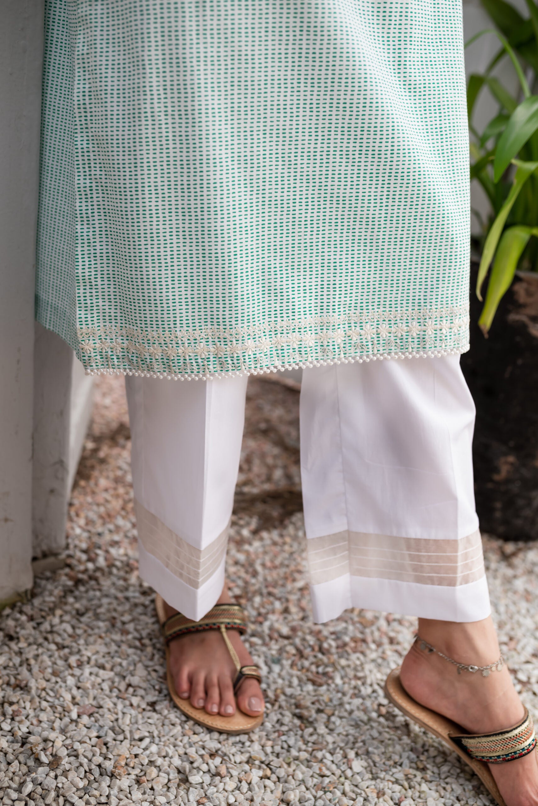 PEARL WHITE TROUSERS