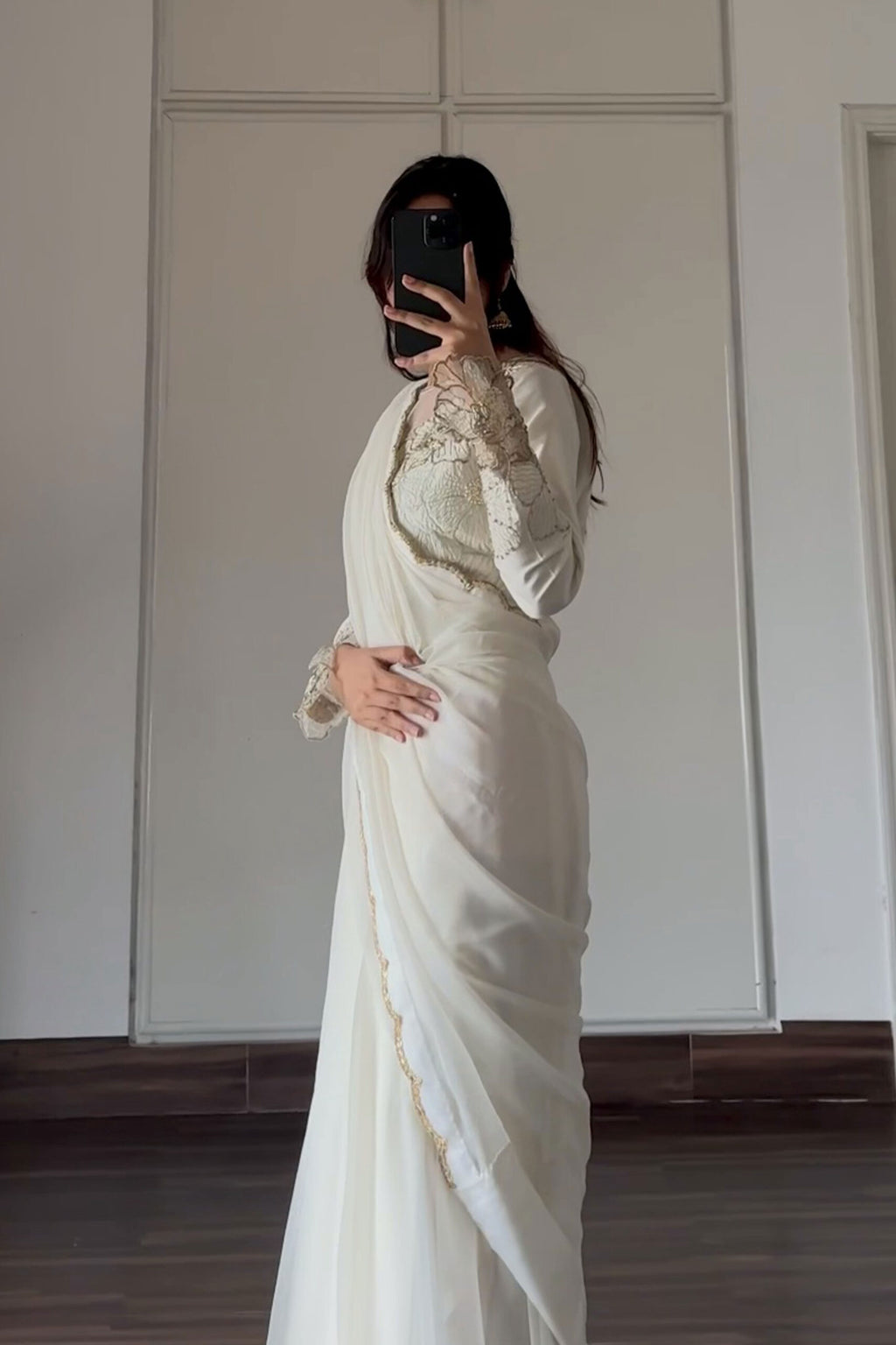 Ivory Saree