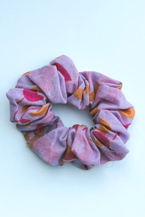 Bright Lilac Print Scrunchie