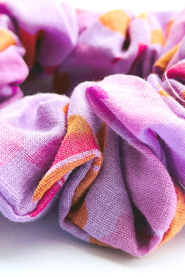 Bright Lilac Print Scrunchie