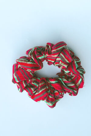 Dashed Striped Scrunchie